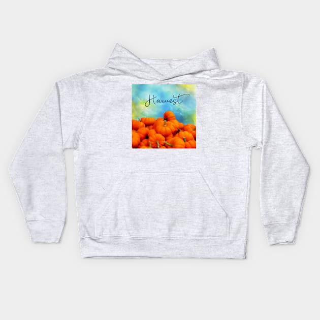 Celebrate Fall Harvest with Orange Pumpkins Kids Hoodie by Star58